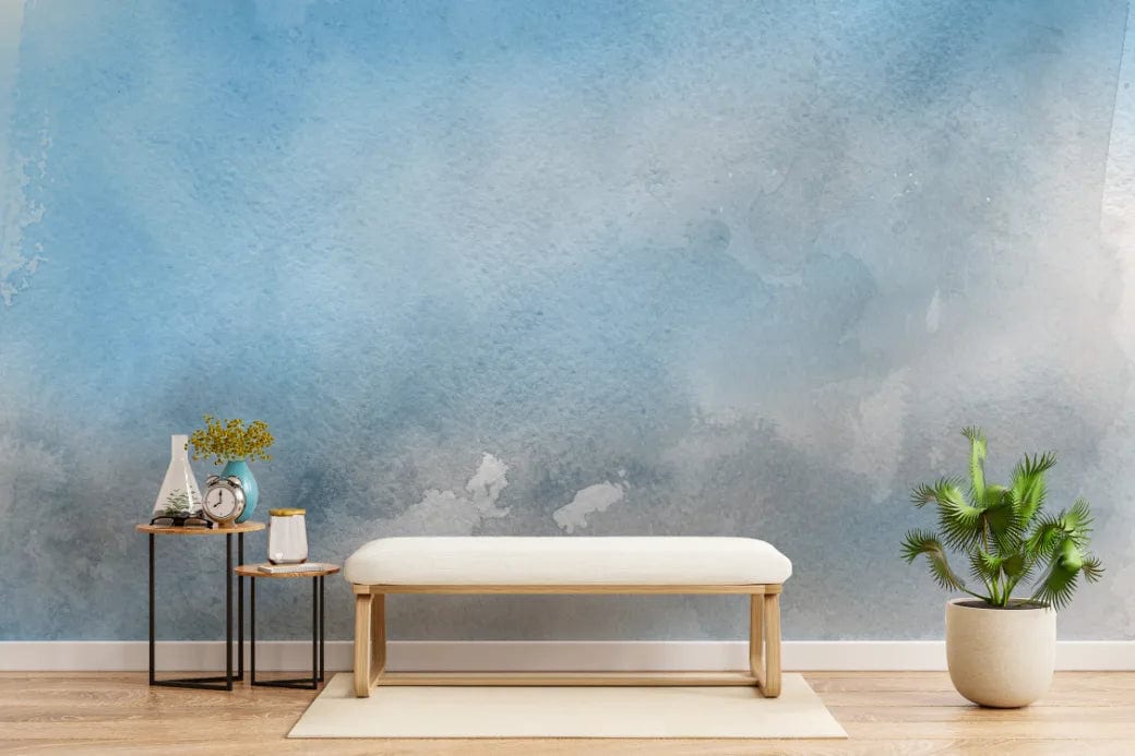 Light Blue Shade Textured Ombre Wallpaper image 0