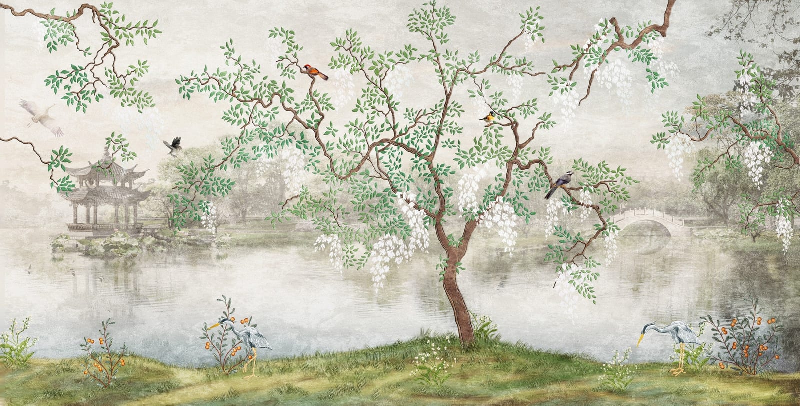 Modern peel & stick mural home wallpaper